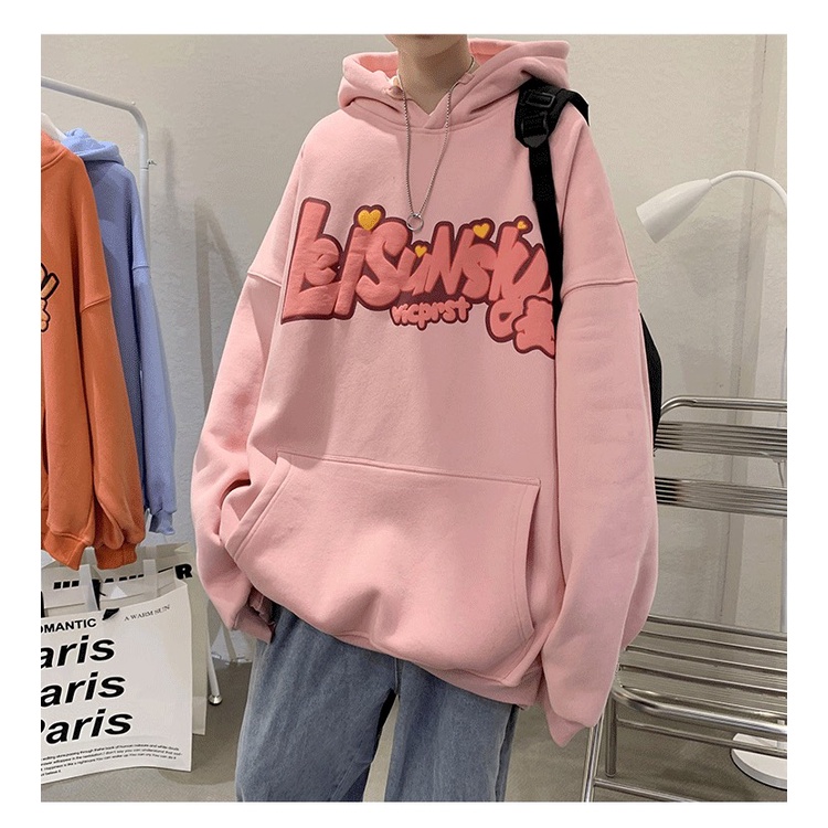 Áo hoodie in hình vải nỉ bông unisex cực xinh | BigBuy360 - bigbuy360.vn