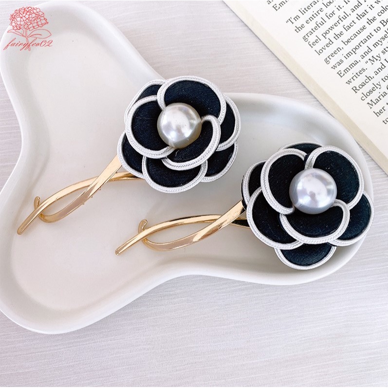 Kẹp Tóc Hoa Trà Lớn Phong Cách Hàn Quốc Cho Nữ