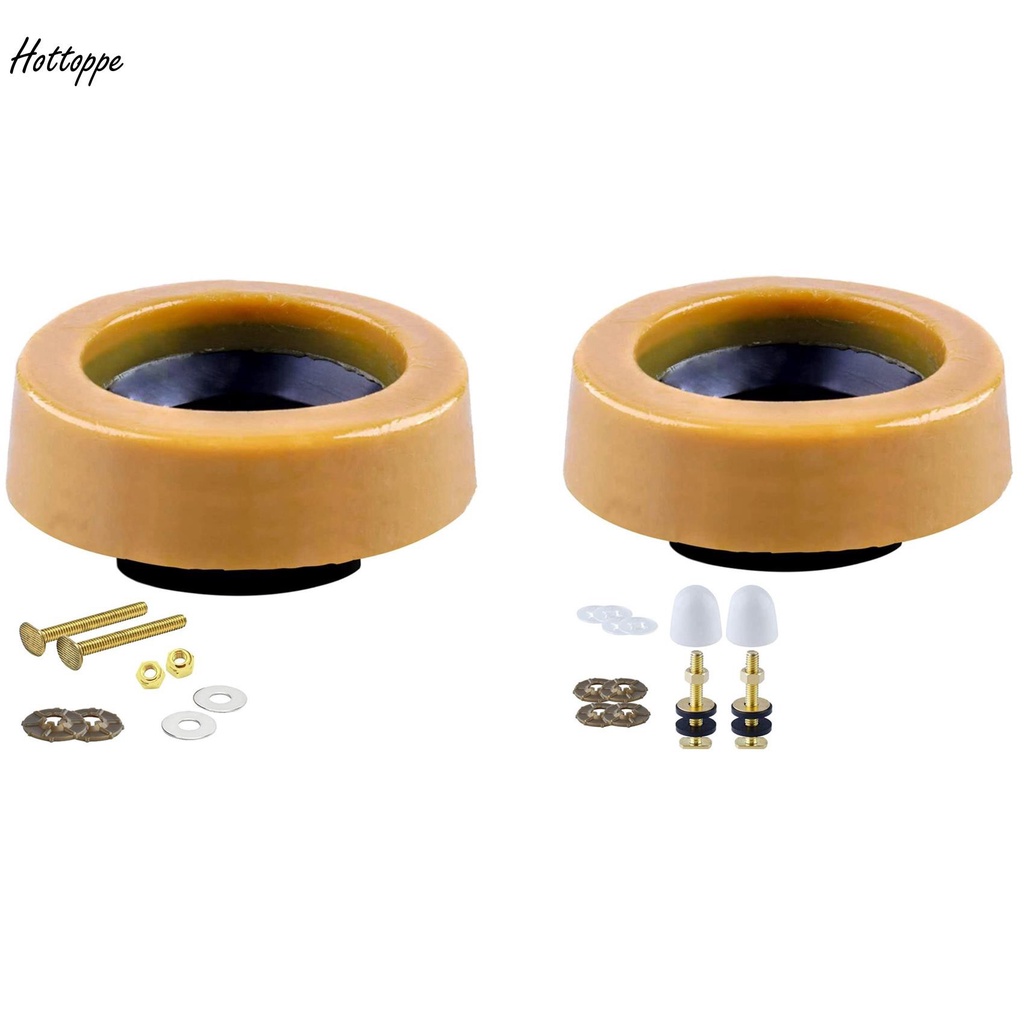 Toilet Wax Ring Kit for Outlet Toilets Install with Flange and Bolts