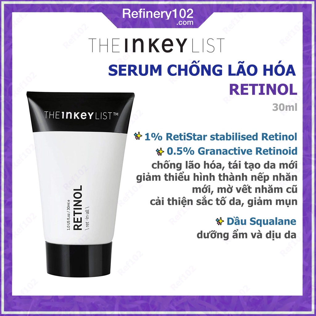 Serum chống lão hóa The INKEY List Retinol Serum 30ml [Bill US]