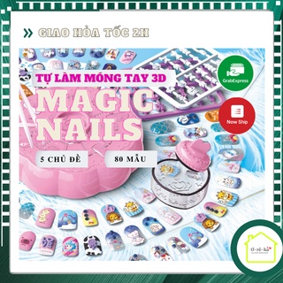 Bộ móng tay giả 3D Magic Nail kèm phụ kiện 3D, bé tự thiết nail, tăng khả năng sáng tạo ở trẻ - Oreka