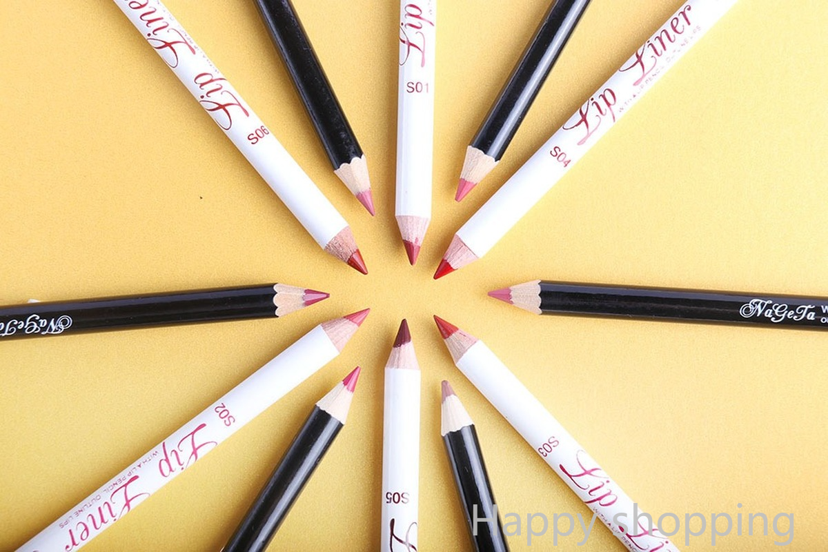 (Hàng Mới Về) Chì Kẻ Viền Môi 12 Màu Sắc Tùy Chọn Chống Nước Tiện Dụng | BigBuy360 - bigbuy360.vn