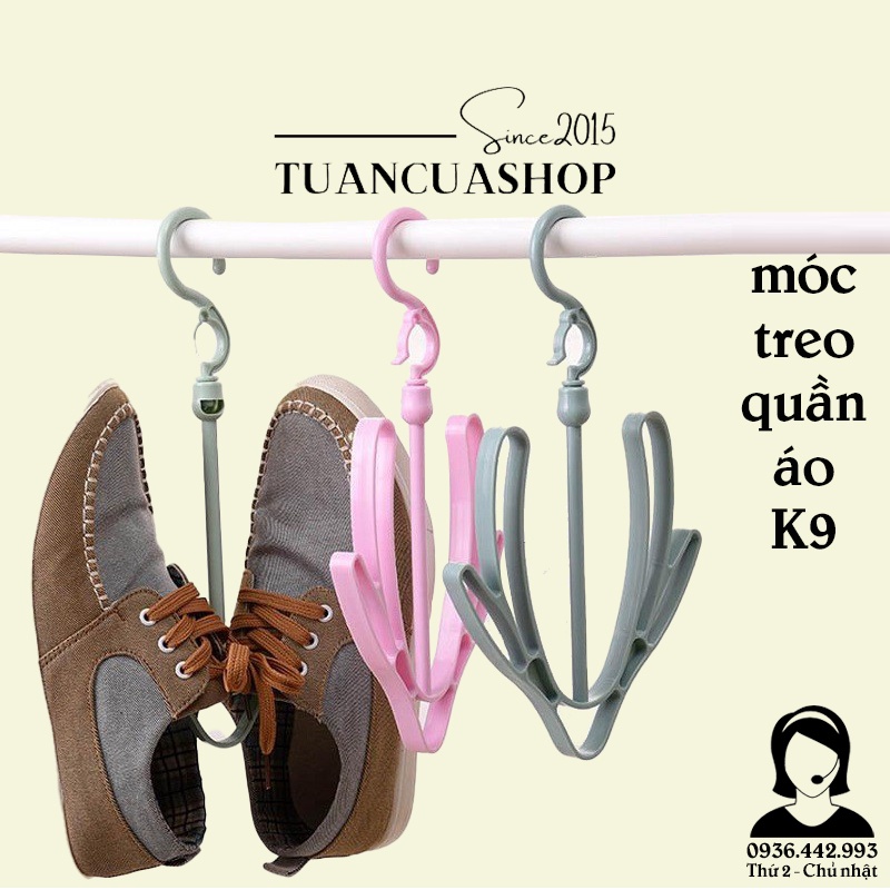 Móc treo phơi giày thông minh bằng nhựa - Móc phơi đồ đa năng tiện lợi K9