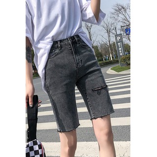 (LOẠI 1) Quần short jeans lửng rách gối