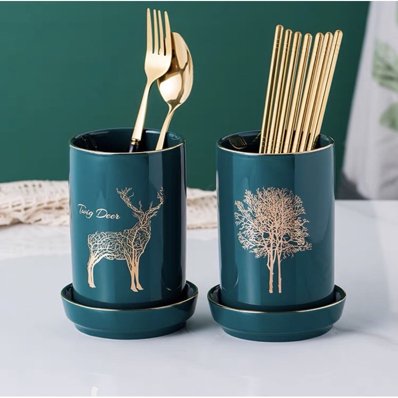Ống đựng đũa , thìa , dĩa gốm sứ cao cấp