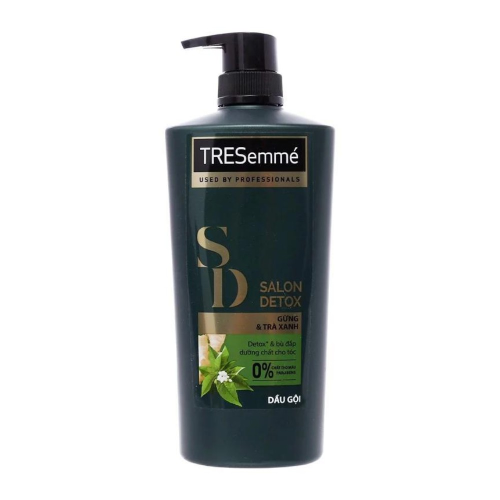 Dầu gội TRESemmé Salon Detox Gừng và Trà xanh giúp tóc chắc khoẻ 650g