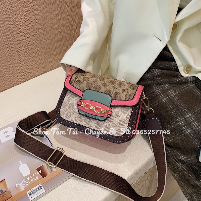 Túi xách hà hồ coach size 21cm hàng quảng châu cao cấp ảnh thật shop chụp