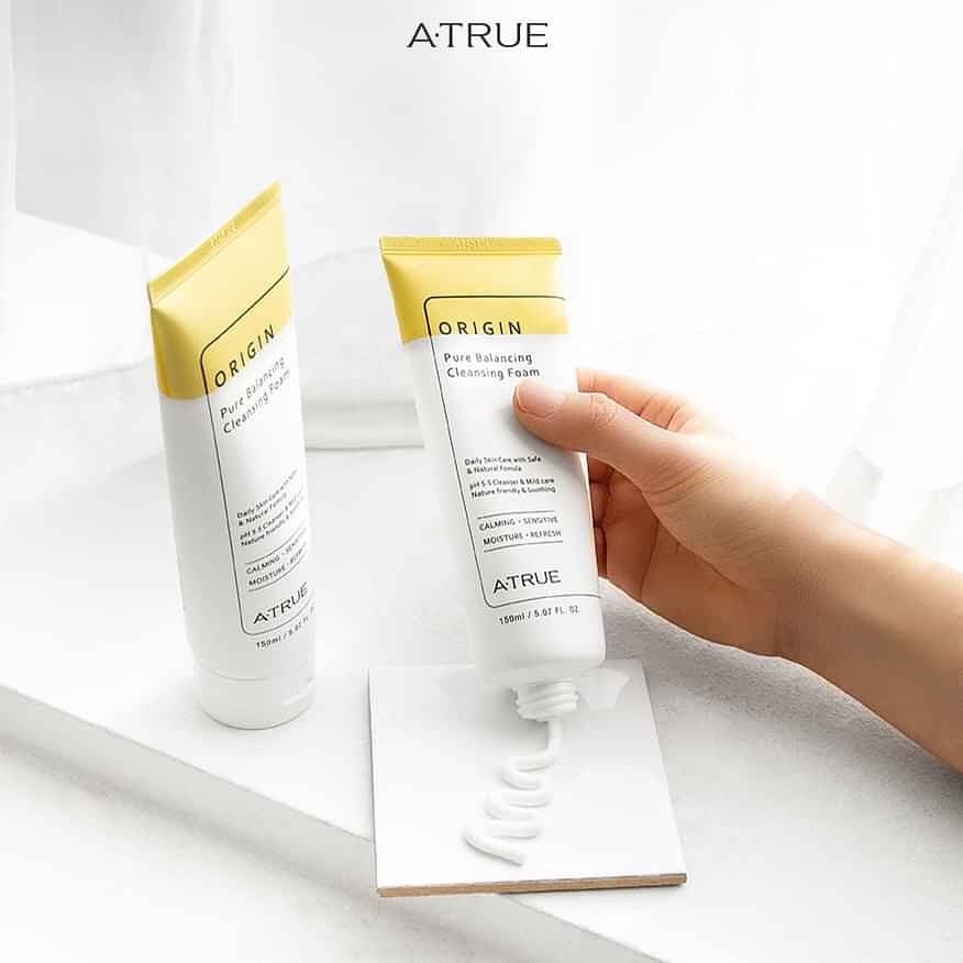 Set dầu tẩy trang sữa rửa mặt ATRUE Pure Balancing chiết xuất từ thiên nhiên làm sạch dịu nhẹ ATRU01 ATRU02