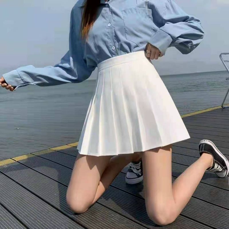 Chân váy xếp ly hàng QC