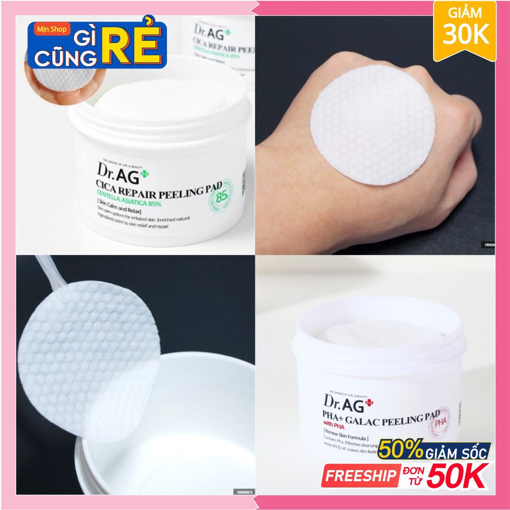 Pad tẩy da chết DR.AG CICA REPAIR PEELING PAD