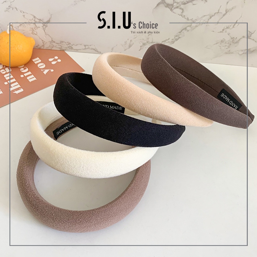 Bờm tóc/băng đô tiểu thư sang chảnh dày phong cách Hàn Quốc cao cấp Siu's Choice- SIUPK5