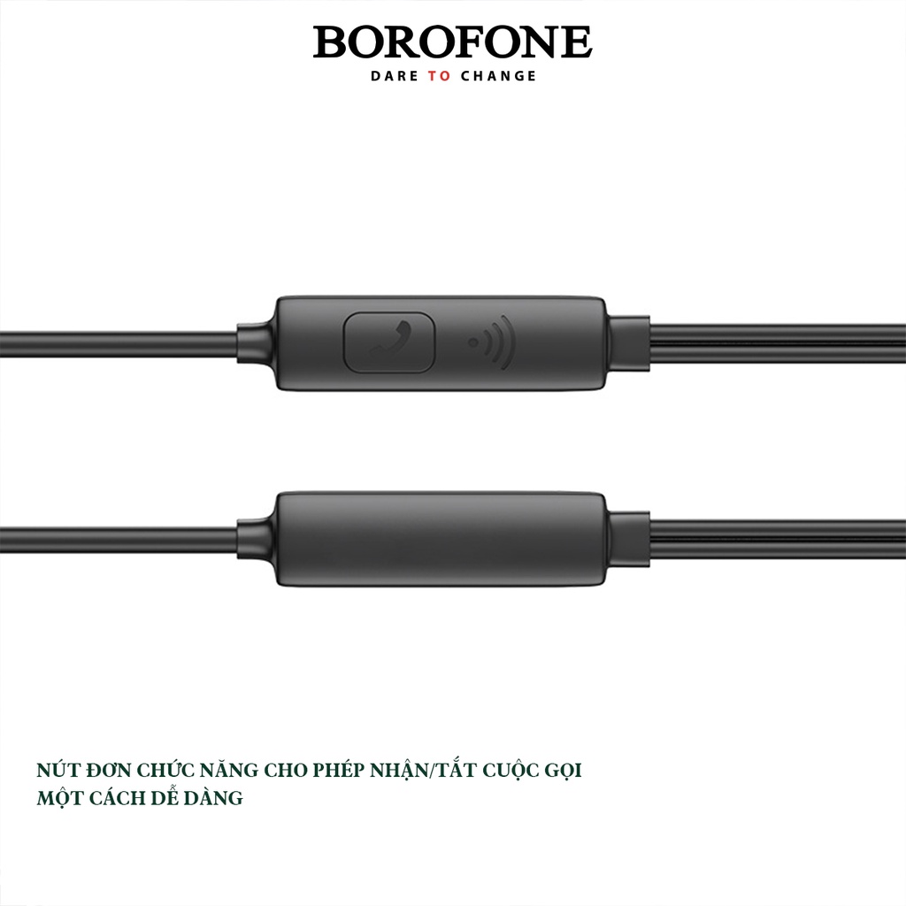 Tai nghe có dây BOROFONE BM61 Wanderer 1.2m tích hợp micro - AK Mobile