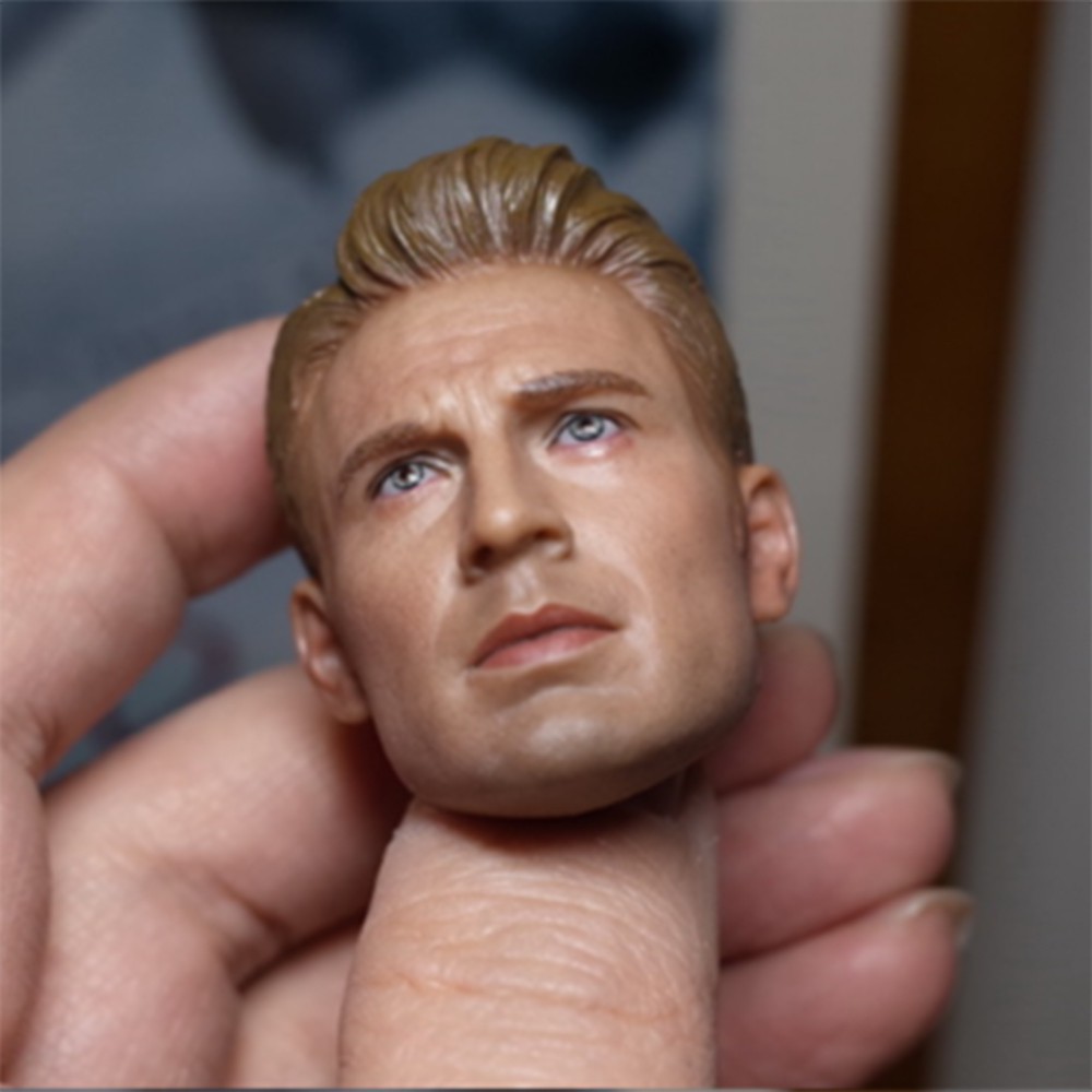 Phụ kiện mô hình đầu nhân vật Captain Chris Evans 1:6 F 12"