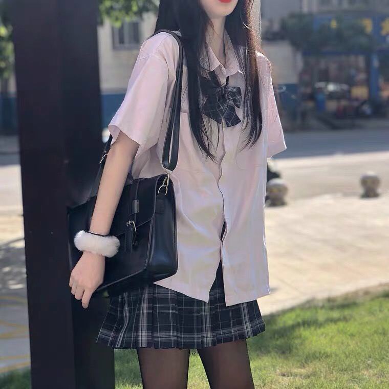Áo sơ mi nữ sinh+ tặng kèm nơ