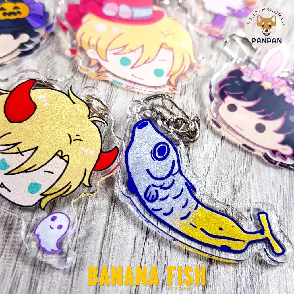 Móc khóa Anime Banana Fish (6cm) Ash Lynx, Eiji Okumura