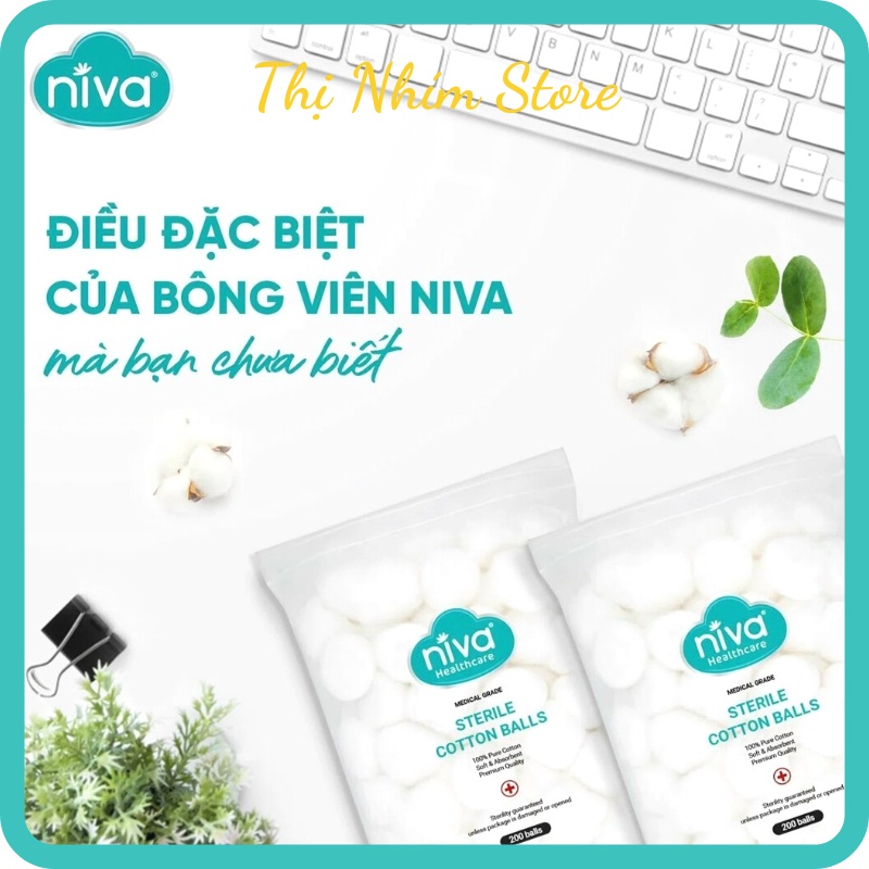 Gói 100 Viên Bông Bịt Tai, Bông Nhét Tai Cho Mẹ Sau Sinh Chống Ù Niva Thị Nhím Store
