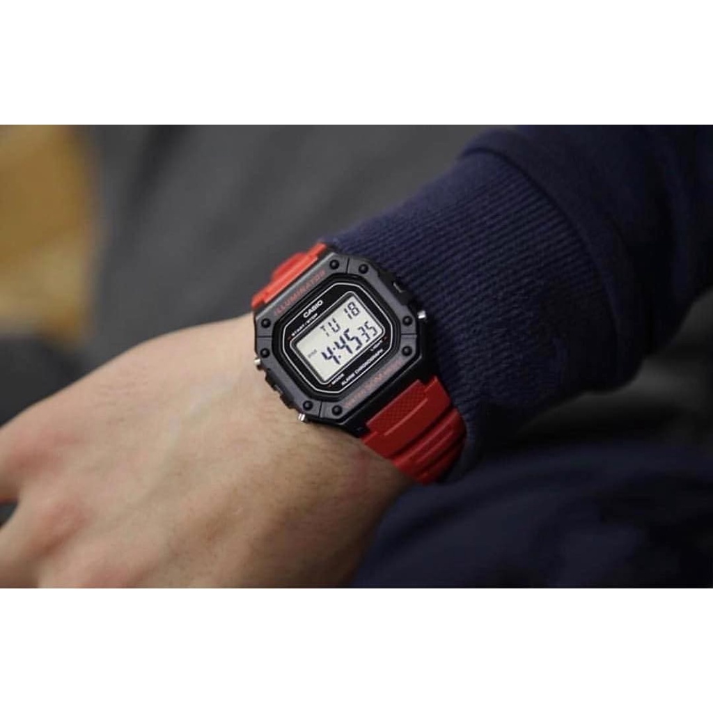 Đồng Hồ Nam Casio Dây Nhựa Trẻ Trung W-218H-4BVDF Chính Hãng