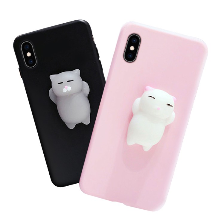 Ốp Điện Thoại Mềm Hình Mèo Squishy Cho iPhone 14 13 12 11 Pro Max 12 13 Mini X XR XS Max 8 7 6s 6 14 Plus 5 5S SE 2020