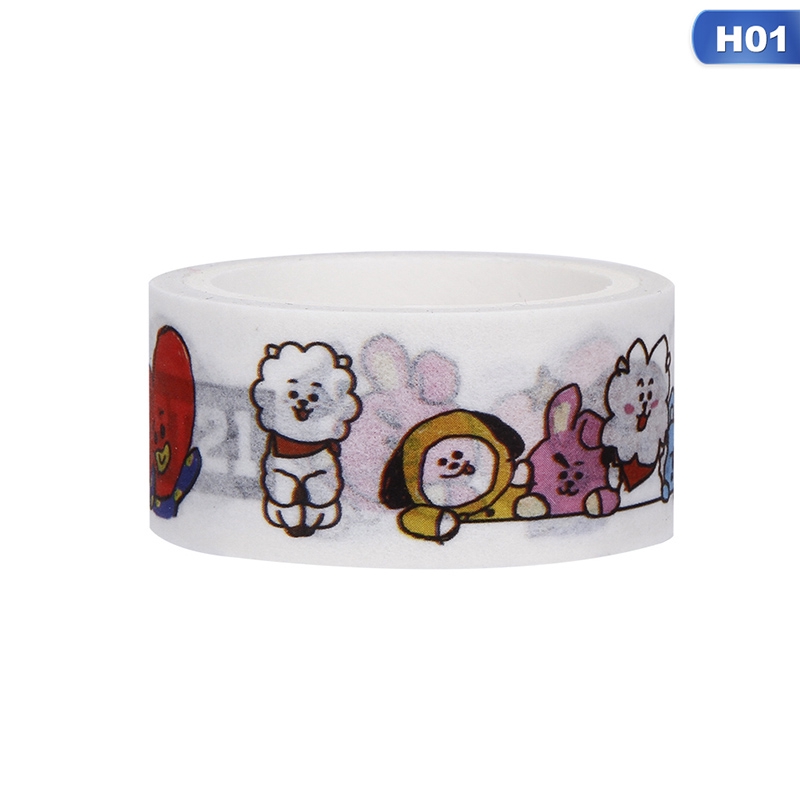 Băng Dính Washi Tape In Họa Tiết Nhóm Nhạc Kpop Bts Twice Wanna One Exo Blackpink Seventeen