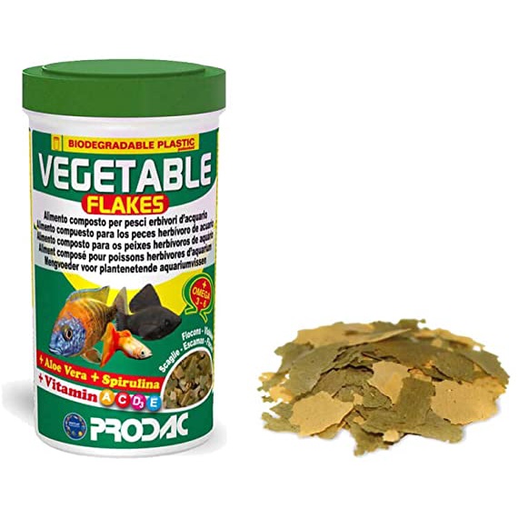 THỨC ĂN DẠNG VẢY CHO CÁ CẢNH ĂN THỰC VẬT VEGETABLE FLAKES 100 ML – PRODAC