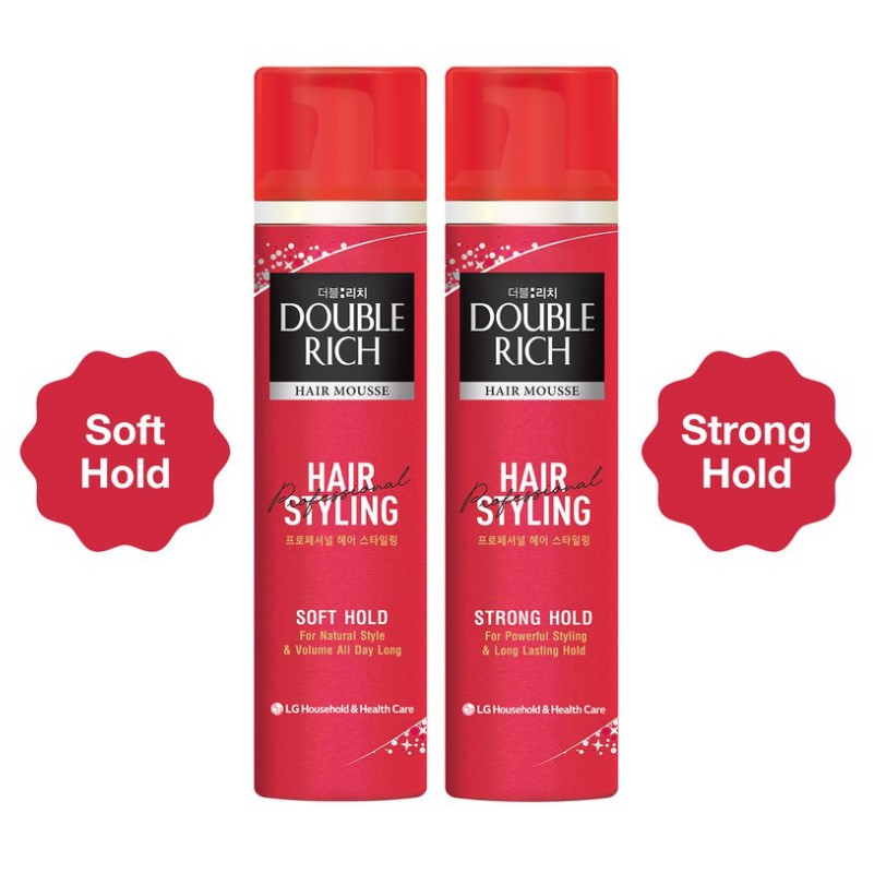 Mousse Double Rich Tạo Kiểu và Giữ Nếp Tóc Uốn 150ml