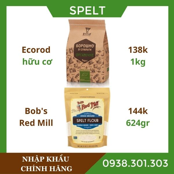 Bột mì Spelt - bột lúa mì cổ