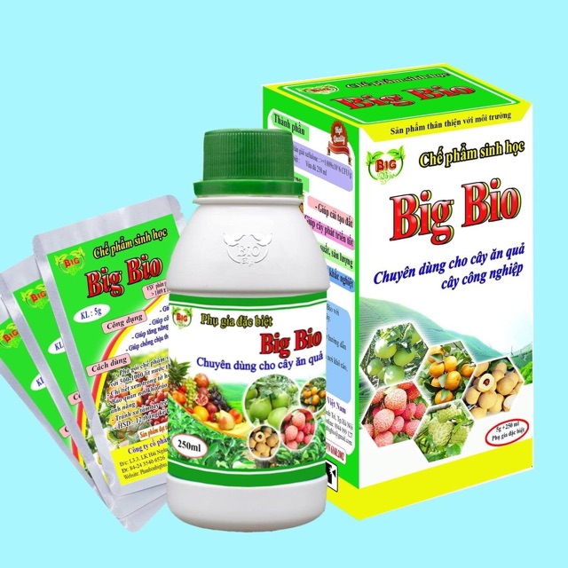 Phân bón lá hữu cơ cao cấp Big-Bio cho cây ăn quả cây công nghiệp chai 250ml dung dịch thuỷ canh