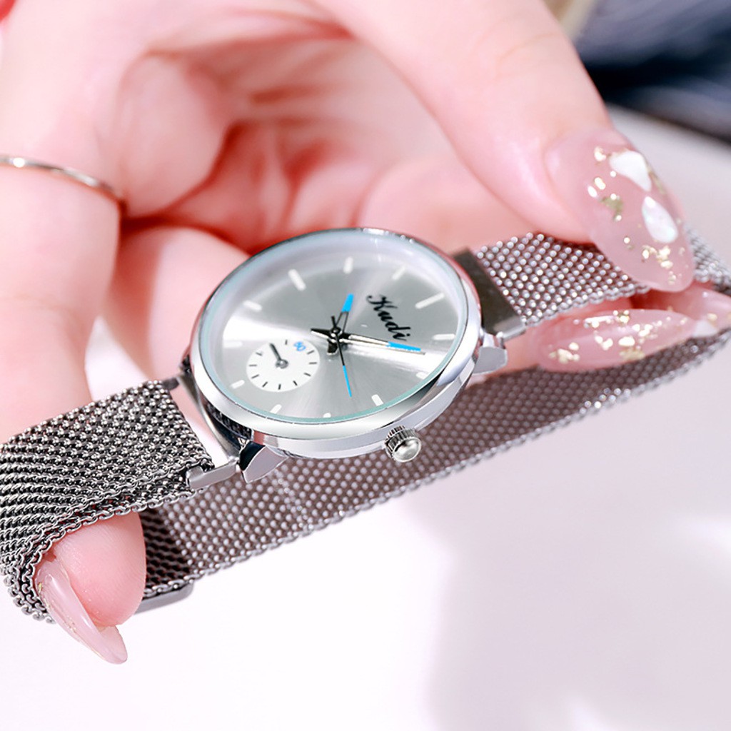 Đồng hồ nữ cao cấp Kudi dây kim loại thời trang đẹp chống nước tiêu chuẩn chính hãng