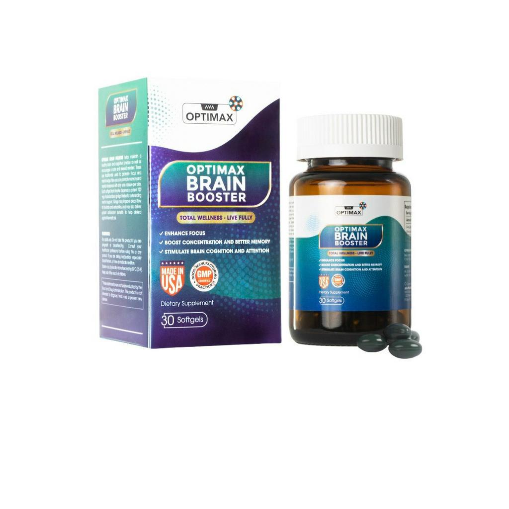 VIÊN UÔNG BỔ NÃO OPTIMAX BRAIN BOOSTER 30 VIÊN NÂNG CAO TẬP TRUNG, TĂNG CƯỜNG TRÍ NHỚ