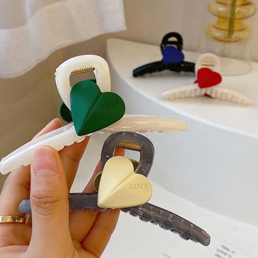 Kẹp Tóc Móng Vuốt Hình Trái Tim / Cá Mập Cỡ Lớn Thời Trang Cho Nữ