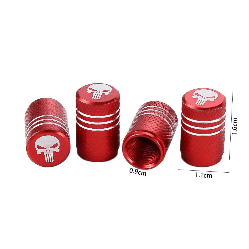 4 Nắp Van Khí Xe Đạp &amp; Xe Máy VANES1 Hình Đầu Lâu