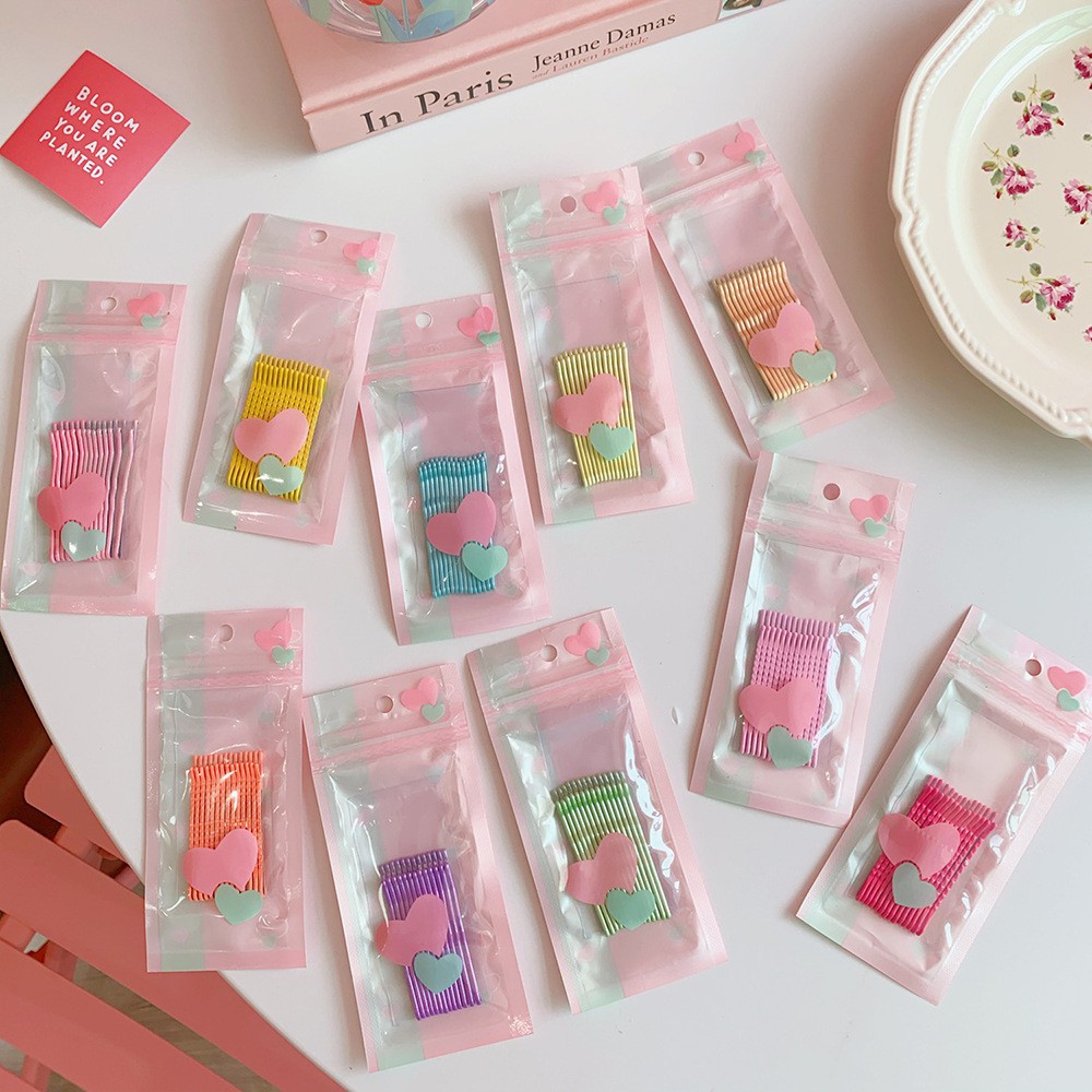 Set 14 kẹp tăm, kẹp tóc Hàn Quốc nhiều màu xinh xắn đáng yêu