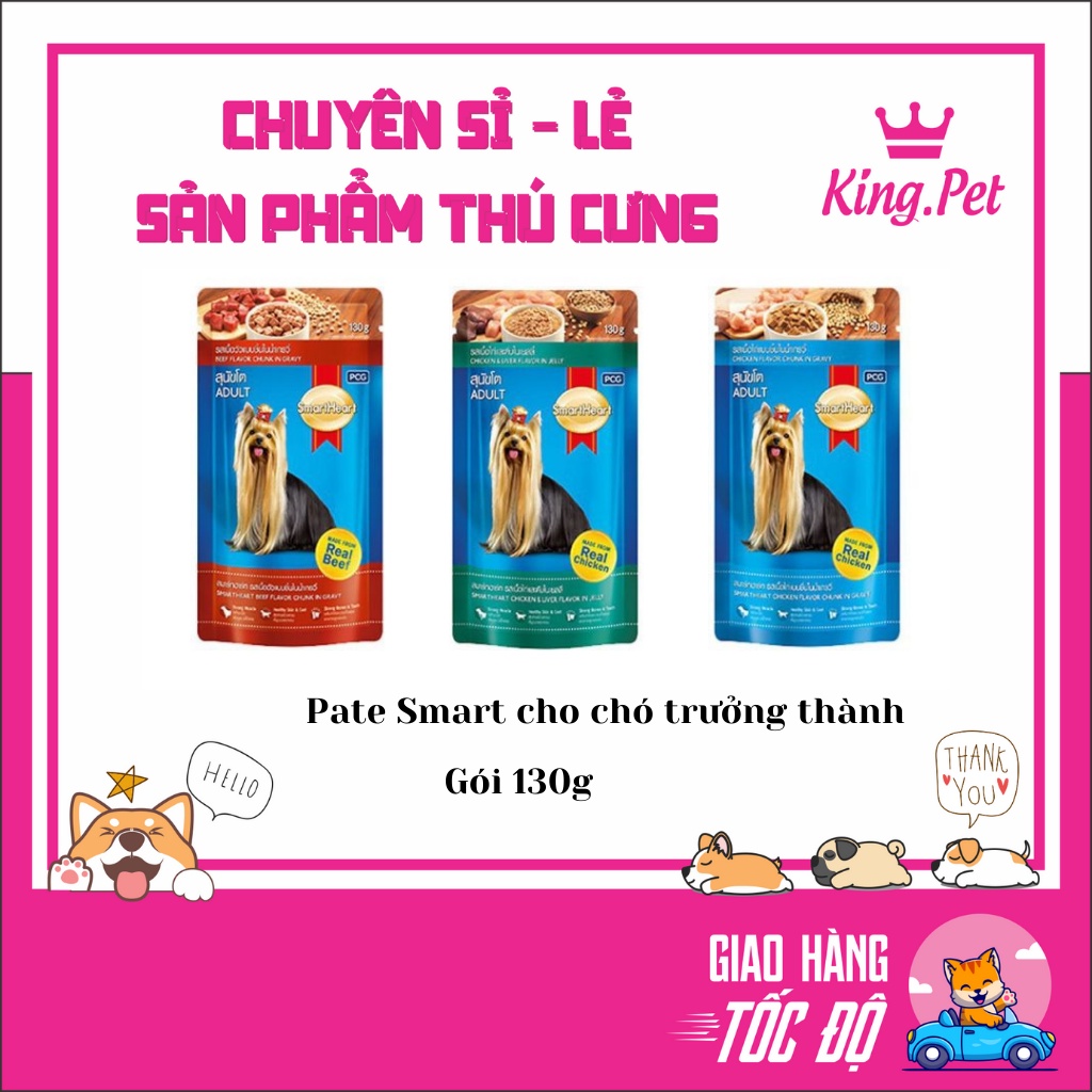 Pate cho chó lớn Smartheart gói 130g