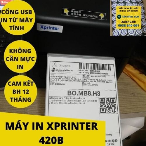 [CÓ VIDEO] Máy In Đơn Hàng, In Tem, In Vận Đơn TMĐT khổ 110mm Xprinter XP420B