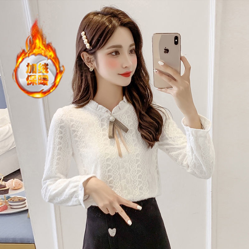 [Áo Ren Cổ Lọ✔】❀ Áo Lót Thời Trang Thu Đông Dành Cho Nữ ✚ Nơ Đầu♤