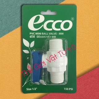 Bộ 10 cái van khoá nước ecco 2 đầu ren ngoài nhập khẩu từ thái lan
