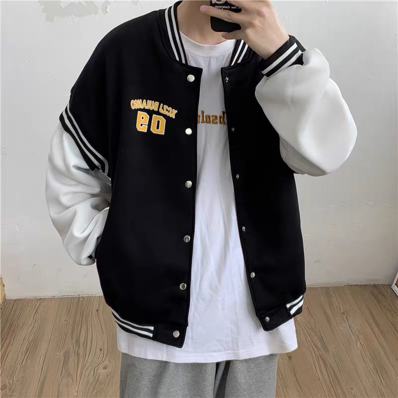 Áo bomber unisex bóng chày BB01 phối tay form dáng rộng phong cách năng động Chất Store 2K