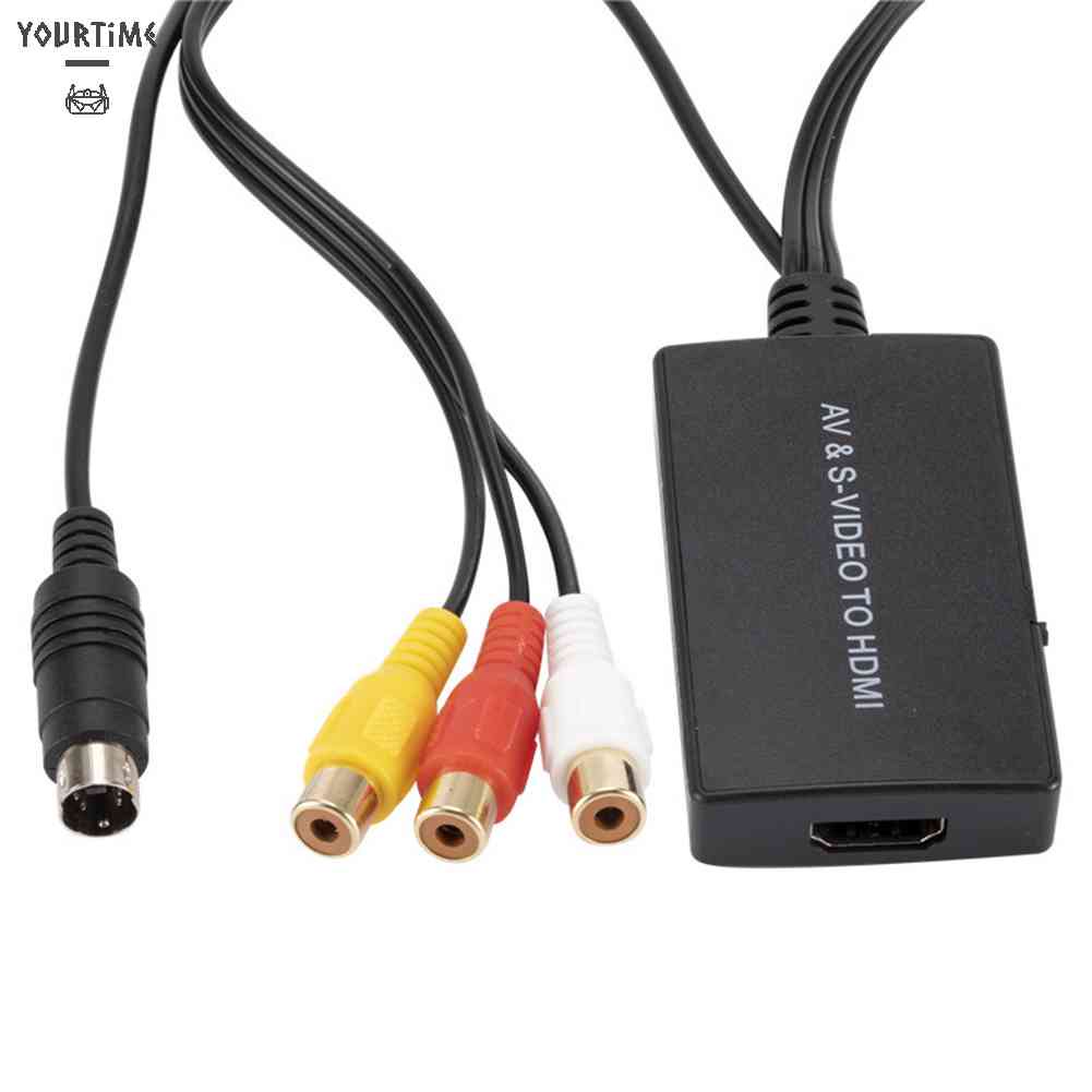 Bộ Chuyển Đổi RCA / AV S-Video Sang HDMI-compatible Đen