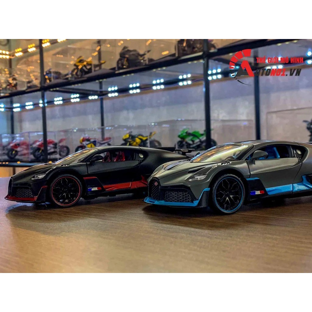 MÔ HÌNH XE BUGATTI DIVO BLACK RED 1:24 HENGTENG MODEL 7433