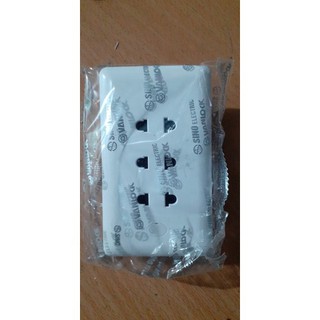 mặt 3 ổ cắm 2 lỗ sino s19
