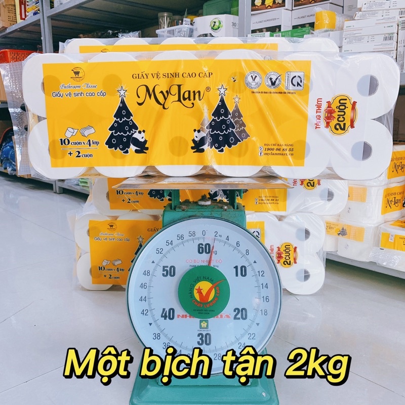 Giấy Vệ Sinh Cao Cấp Mylan Gấu Trúc  Có Lõi Từ Bột Thông