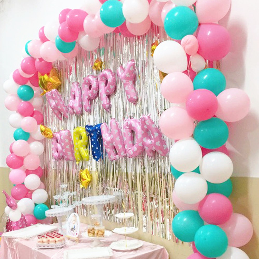 Set bóng chữ HAPPY BIRTHDAY + 50 bóng nhũ (Bơm + băng dính bóng)
