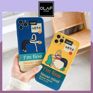 Ốp iPhone hình cặp đôi cute cạnh vuông dành cho 12 Pro Max/11 Pro Max/Xs Max/X/7/8 plus