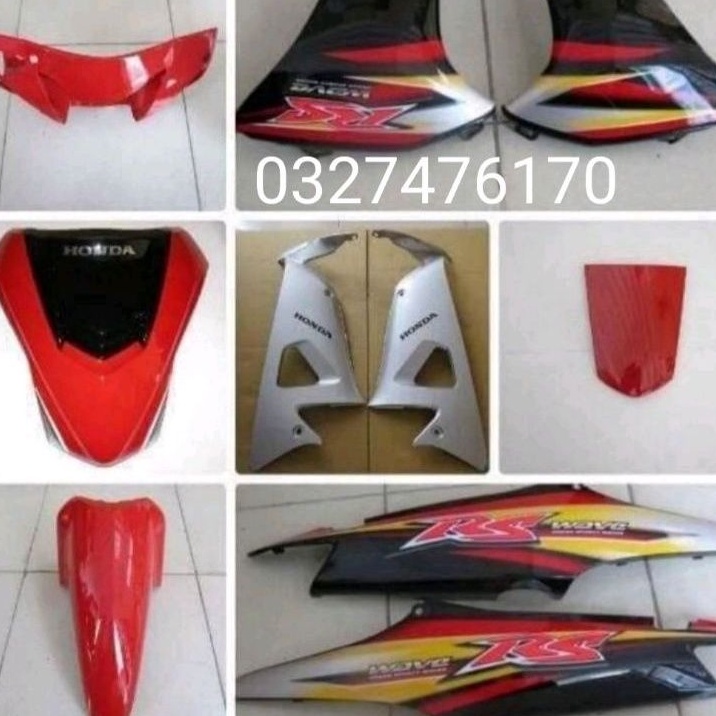 Bộ nhựa dàn áo xe WAVE RS màu đỏ đen zin chính hãng
