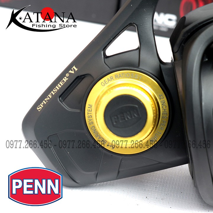 Máy Câu Cá PENN SPINFISHER VI 4500 - 5500 - 6500 - Bạo Lực, Chống Nước IPX5