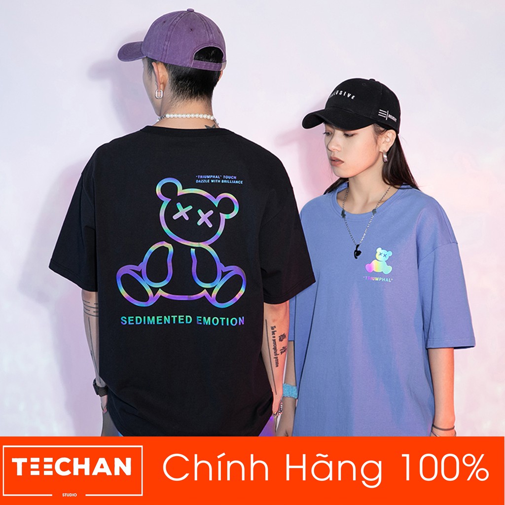 Áo Thun Unisex Phản Quang 7 màu Tay Lỡ Form Rộng Nam Nữ vải cotton phong cách Hàn Quốc Ulzzang TN153-TN156-TN371 Teechan | BigBuy360 - bigbuy360.vn