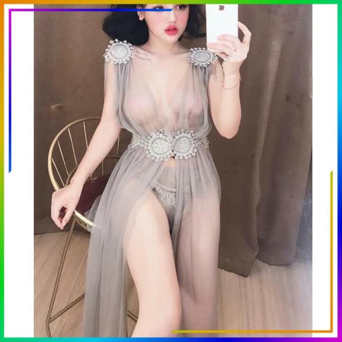 Váy ngủ cosplay thiên thần dáng dài gợi cảm, [nile] đầm ngủ quảng châu xẻ tà cao cấp chụp ảnh studio siêu thần thái | BigBuy360 - bigbuy360.vn