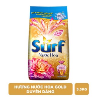 Bột giặt surf hương nước hoa gold duyên dáng túi 5.5kg