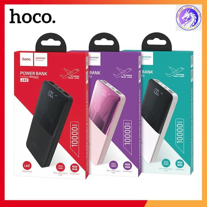 Pin Dự Phòng Hoco J42 10000 MAH & 20000 MAH Thiết Kế Sang Trọng - BH 12 Tháng