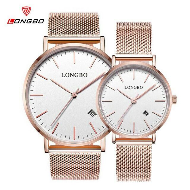 ĐỒNG HỒ ĐÔI LONGBO DÂY NHUYỄN MẶT TRÒN MỎNG